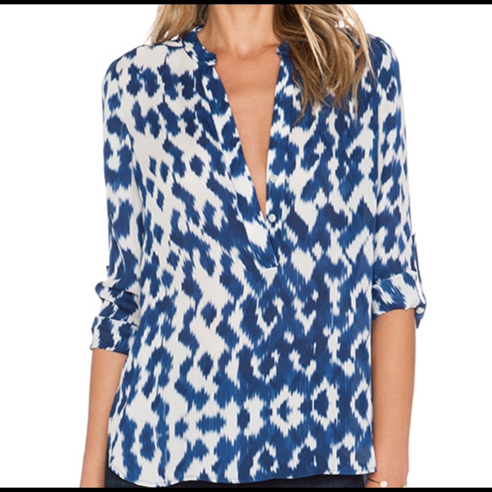 Vince Ikat printed Silk Blouse